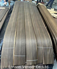 0.5mm Cuarta cortada Veneer de madera de roble europeo ahumado 250cm de longitud para muebles
