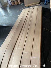 Veneer de madera de roble blanco de lujo, 0,45 mm de grosor, cuartos de corte/grano recto, para muebles/suelos/puertas/armarios/cajones
