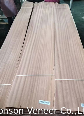 1MM Muebles Sapele Veneer de madera Sapelli Panel de corte plano grado AA