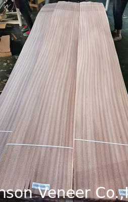1MM Muebles Sapele Veneer de madera Sapelli Panel de corte plano grado AA