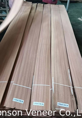 1 mm de sapele Veneer de madera Sapelli Panel de corte plano de calidad AA Muebles puerta
