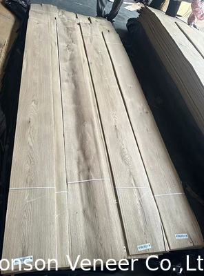 0.5mm Grado Nudo Blanco Veneer de madera de roble para puertas de muebles de estilo retro