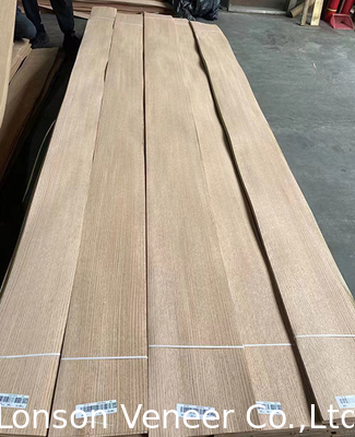 Cuarto recto de roble rojo panel de chapa natural de 0,5 mm de espesor AAAGrade