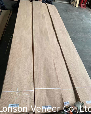 Cuarto recto de roble rojo panel de chapa natural de 0,5 mm de espesor AAAGrade