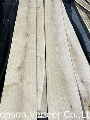 1.0mm Corte de corona nudosa Veneer de madera de roble blanco para muebles de estilo rústico